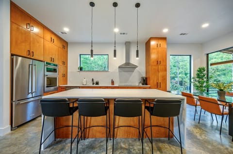 Kitchen—fully stocked for all your cooking and baking needs. High-end appliances