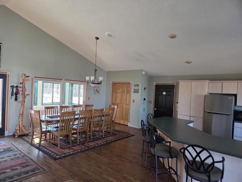 Kitchen and dining room view