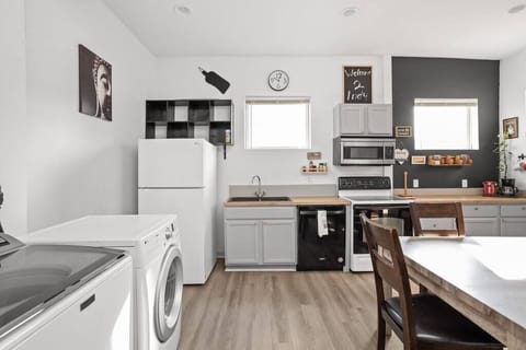 Kitchen and Dining and Washer/Dryer