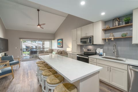 Large Kitchen & Living Area