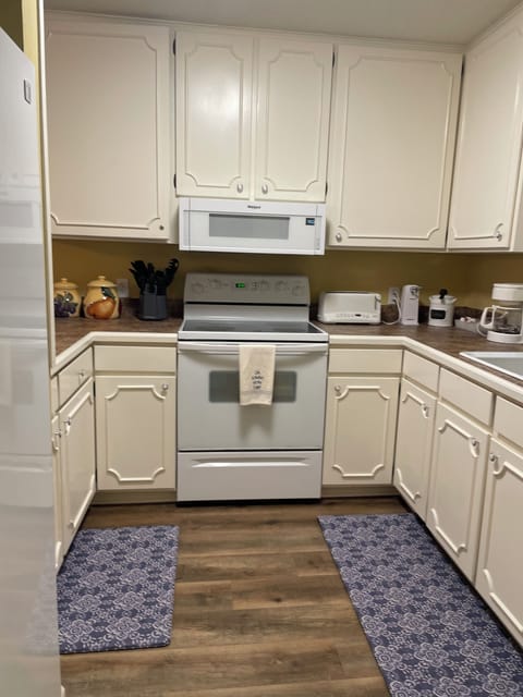 Kitchen with over the range microwave