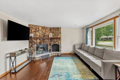 First floor living room with smart TV