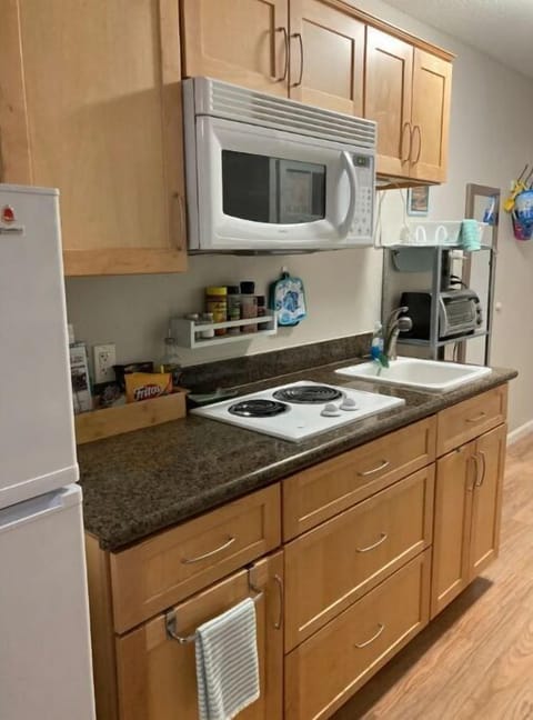 Be advised, no oven! other amenities are provided.