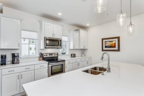 The kitchen is stocked with everything you'll need morning, noon and night!