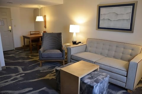 Lounge on the sofa with a lamp-lit, cozy vibe.