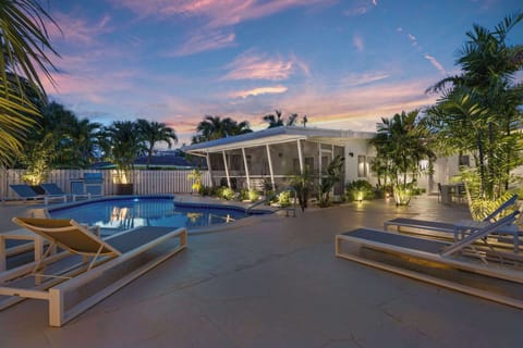 Fully Private Backyard, Tons of seating and lounging outside by the heated pool.