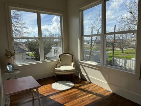 Sunroom! Level 2 rear overlooks yard pool park museum Miss River downtown Nola!