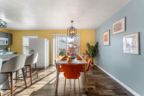 Dining area for 6 people. Dining area has access to balcony