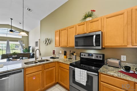 A fully equipped kitchen