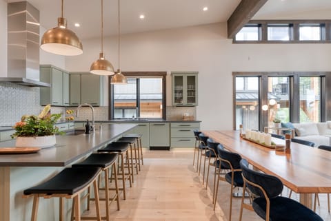 Kitchen Island and Large Dining Table