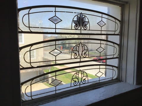 Art Glass Window Entry Stair Case Office