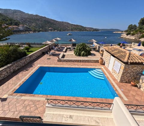 Sea, mountain and pool view from the 1st floor balconies