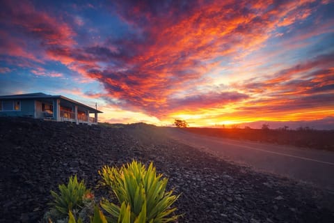 Sunrise view of house from Driveway/street