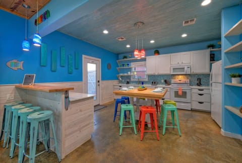 Well-equipped kitchen.