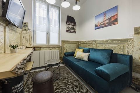 Living room: sofa bed 140x190 + TV