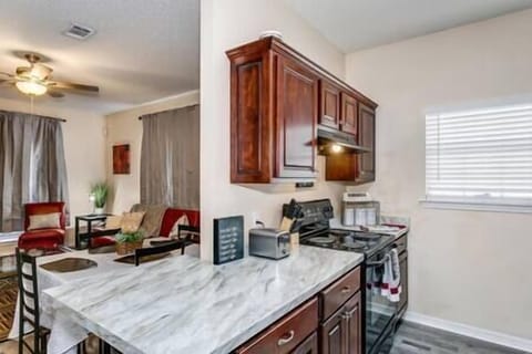 Kitchen Overlooks Dining Room