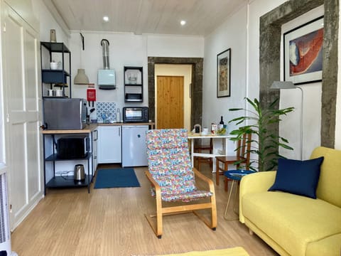 Entrada, sala e kitchenette 