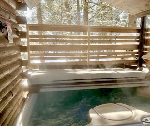 Relax in the hot tub after a full day of adventures.