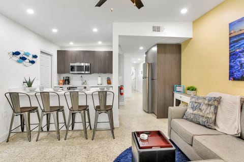 Open floor plan living room/kitchen area