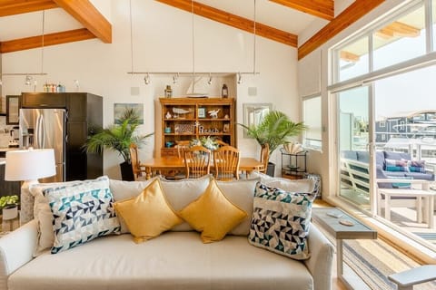 Upstairs in the grand room. 