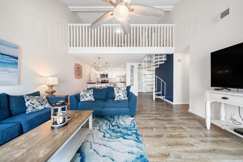 Loft overlooking living space