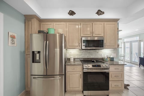 Beautiful kitchen with stainless steel appliances