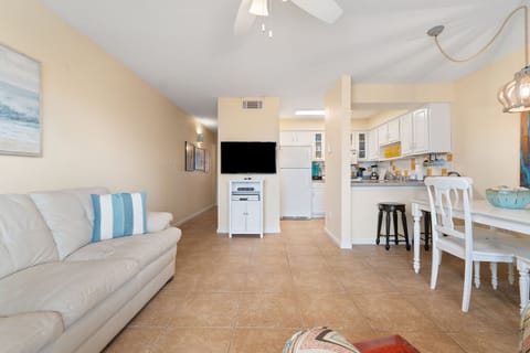 Living space with flat screen TV