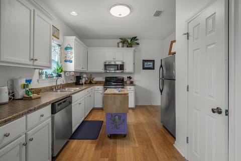 Well-equipped kitchen.