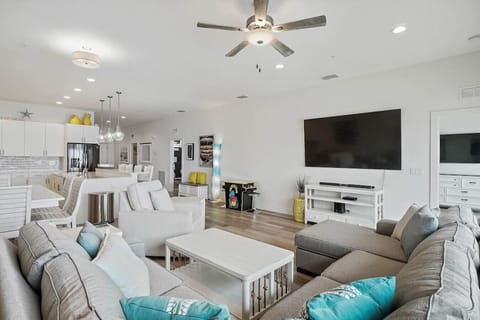 Massive 75` TV in the living area