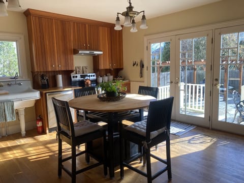 Kitchen table that is perfect for morning coffee and gatherings
