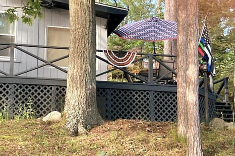 Front of lake house, which has beautiful views of Long Lake year round