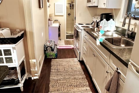 Kitchen area, now with a Keurig K-Duo coffee maker (not pictured)