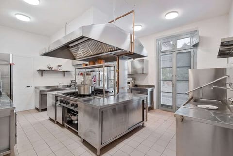 Professional kitchen used by the on-site chef
