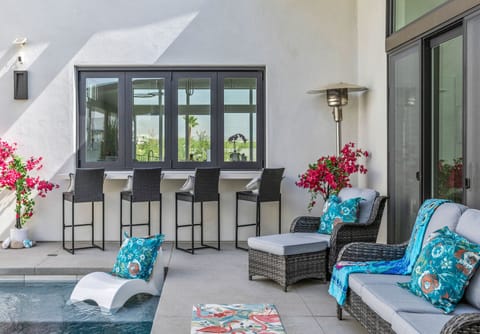pool patio with pass through window