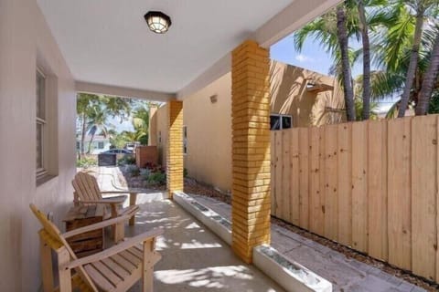 Enjoy a morning coffee, or evening cocktail & book on the patio.