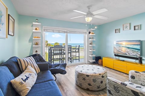 Spacious living room with ocean view!