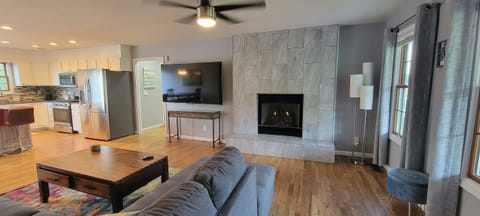 Living room fireplace