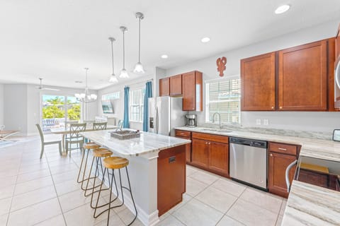 Enjoy a modern kitchen equipped with stainless steel appliances