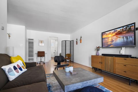 Spacious Living Room with Smart TV