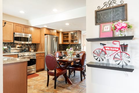 Front entry into the kitchen/dining area