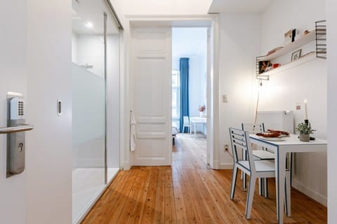 Dining area and bathroom