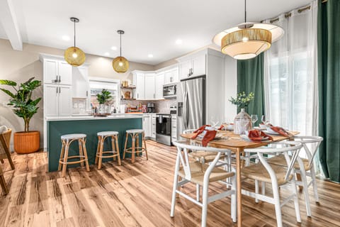 Kitchen + dining areas