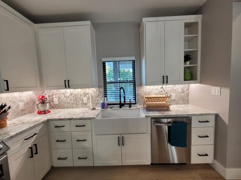 Farmhouse sink and dishwasher