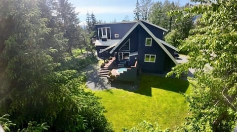 Tucked in the trees, yet with views all around
