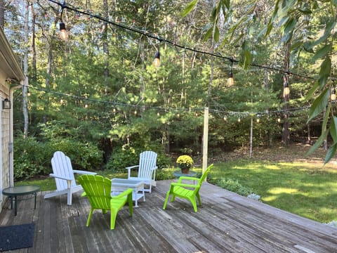 Deck with outside lights
