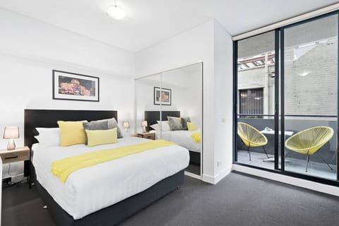 The studio opens to the balcony, capturing natural breezes and plenty of light. 
