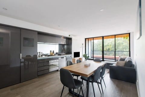 A very spacious and modern interior.