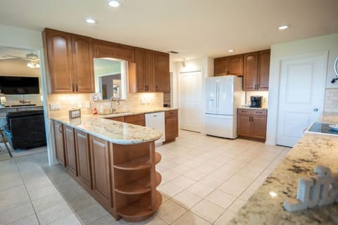 Cut through in the kitchen makes keeping an eye on little ones easy