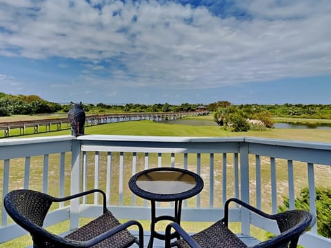 The primary balcony with great views
