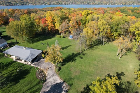 aerial of property with Lake Como in background!
